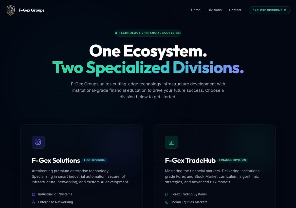 F-Gex Groups website preview