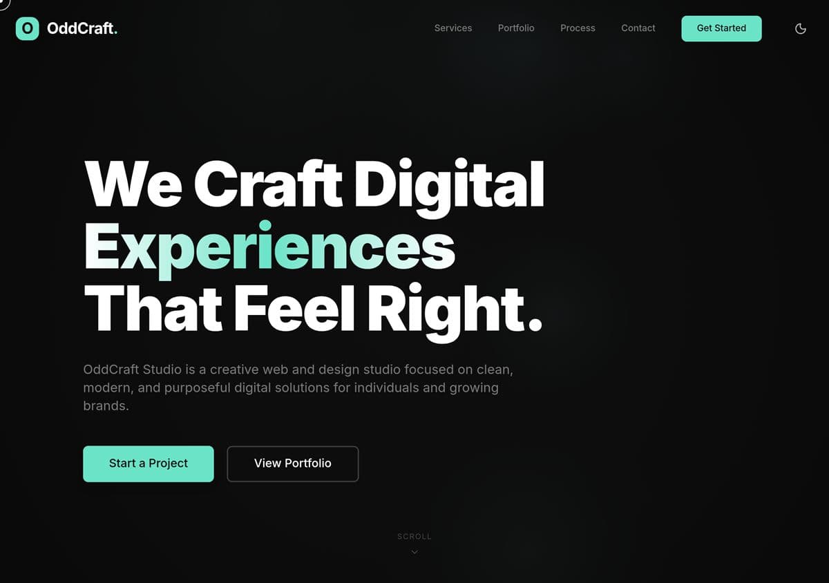 OddCraft Studio website preview